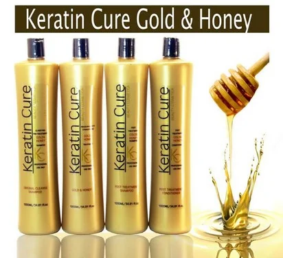 كيراتين كيور بعسل النحل وماء الذهب Keratin Cure Gold& Honey Max Brazilian Keratin